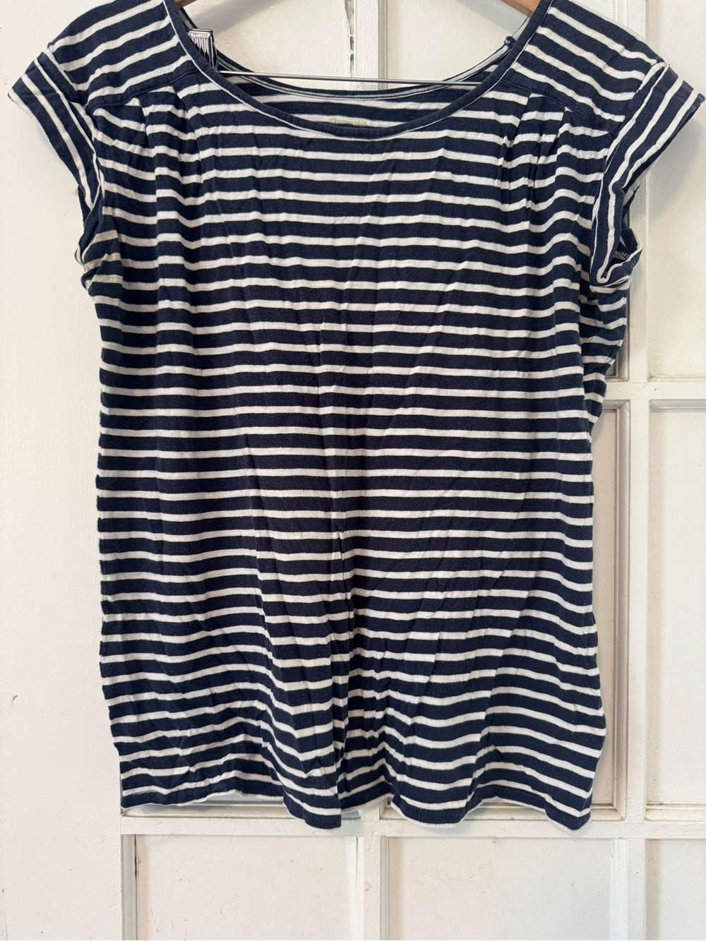 Garnet Hill Navy and White Striped Tee